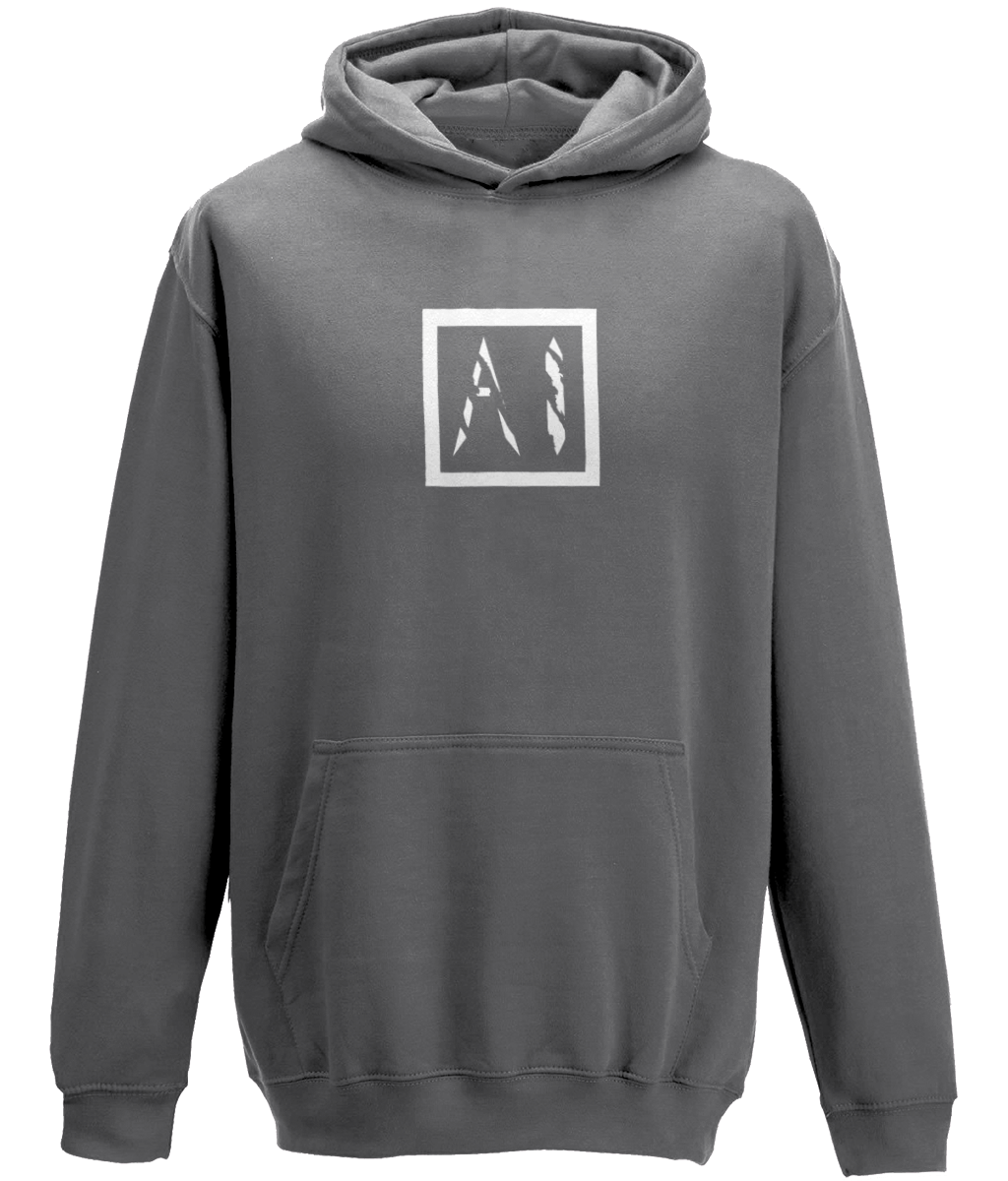 Animal Instinct Box Logo Workout Hoodie in light black