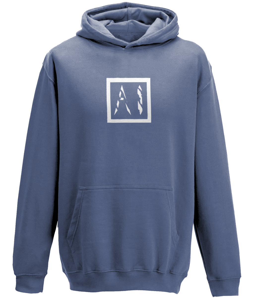 Animal Instinct Box Logo Workout Hoodie in dark blue