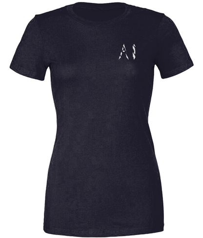 Womens Casual T-Shirt with white AI logo on left breast