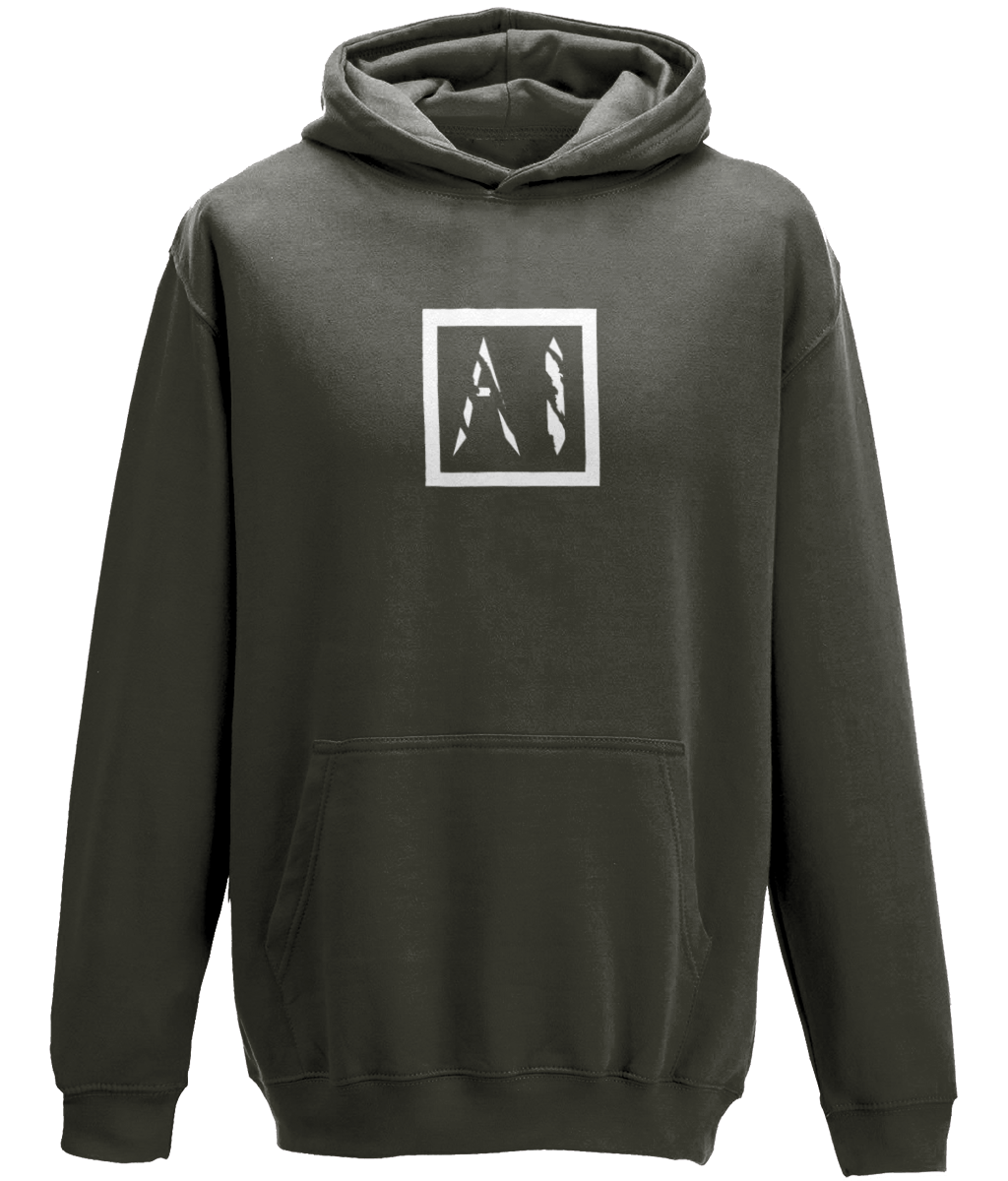 Animal Instinct Box Logo Workout Hoodie in black