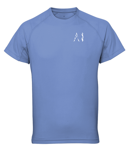 Womens light grey Athletic Performance Top with White AI logo on left breast