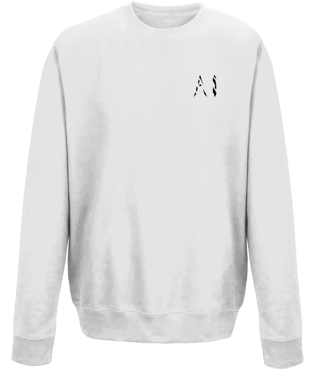 Kids light grey Casual Sweatshirt with black AI logo on the left chest
