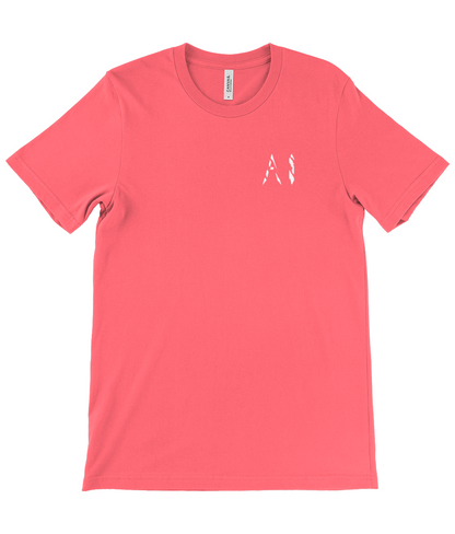Mens light pink Casual T-Shirt with white logo on the left chest