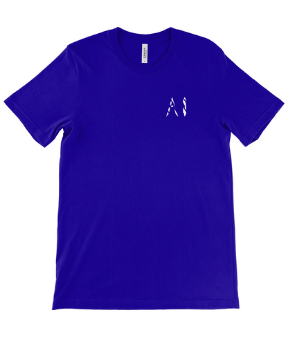 Mens purple Casual T-Shirt with white logo on the left chest