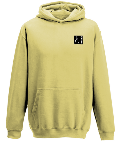 Animal Instinct Signature Box Logo light yellow and green Hoodie with white AI logo within a black box located on the left chest