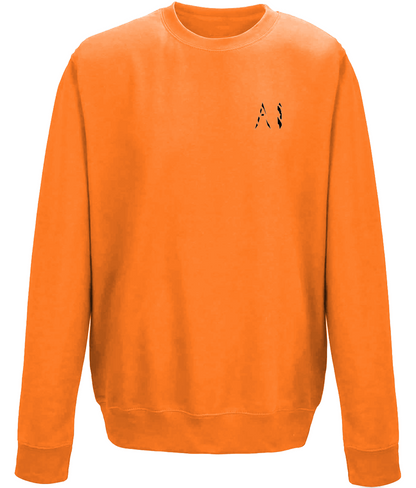 Animal Instinct Light orange Workout Sweatshirt with black AI Logo on the left chest